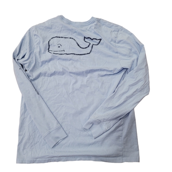 Vineyard Vines Whale Pocket Tee T-Shirt Crew Neck Pullover Blue Size Youth XL - Picture 2 of 4